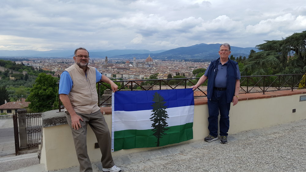Joel Selling & Crew celebrating Cascadia all the way from Florence, Italy