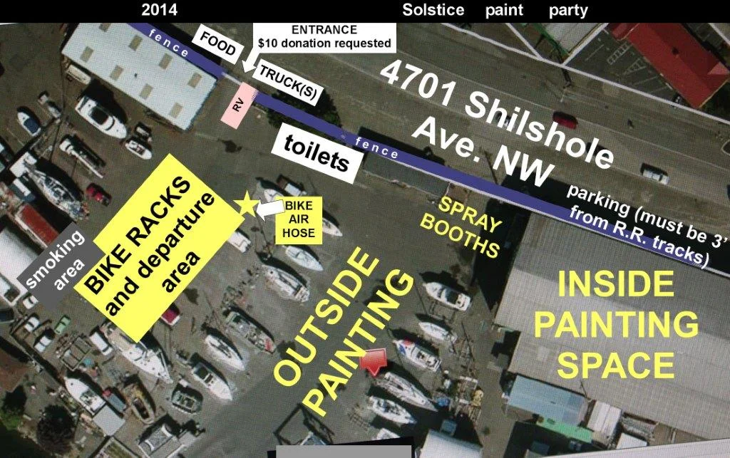  Painting stations for Naked Cyclists available from 8am-12pm at CSR Marine 4701 Shilshole Ave NW 