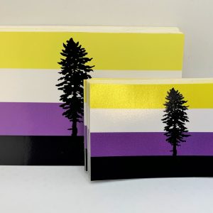 Cascadia Non-Binary (Enby) Stickers (5) 3x5" and (5) 2x3"