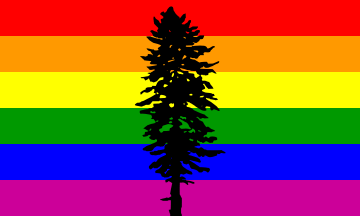 rainbow cascadia flag