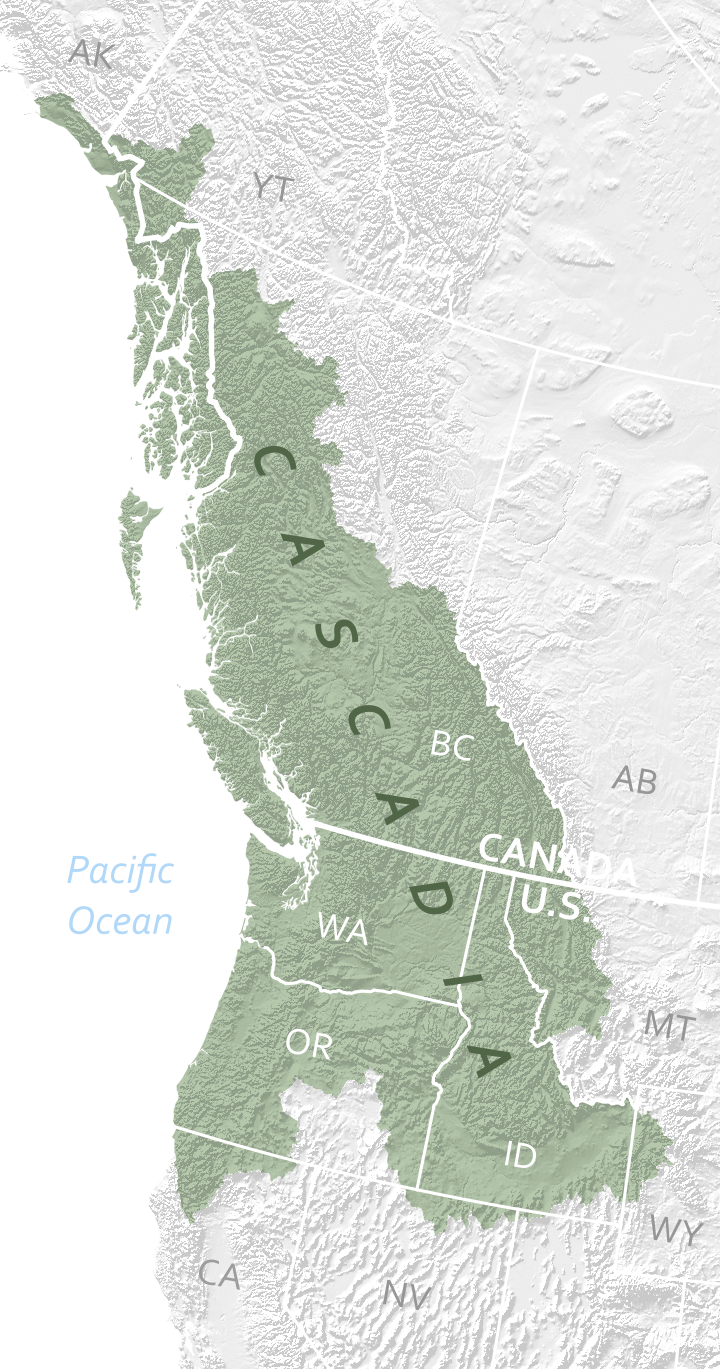  Map of the Cascadia Bioregion 
