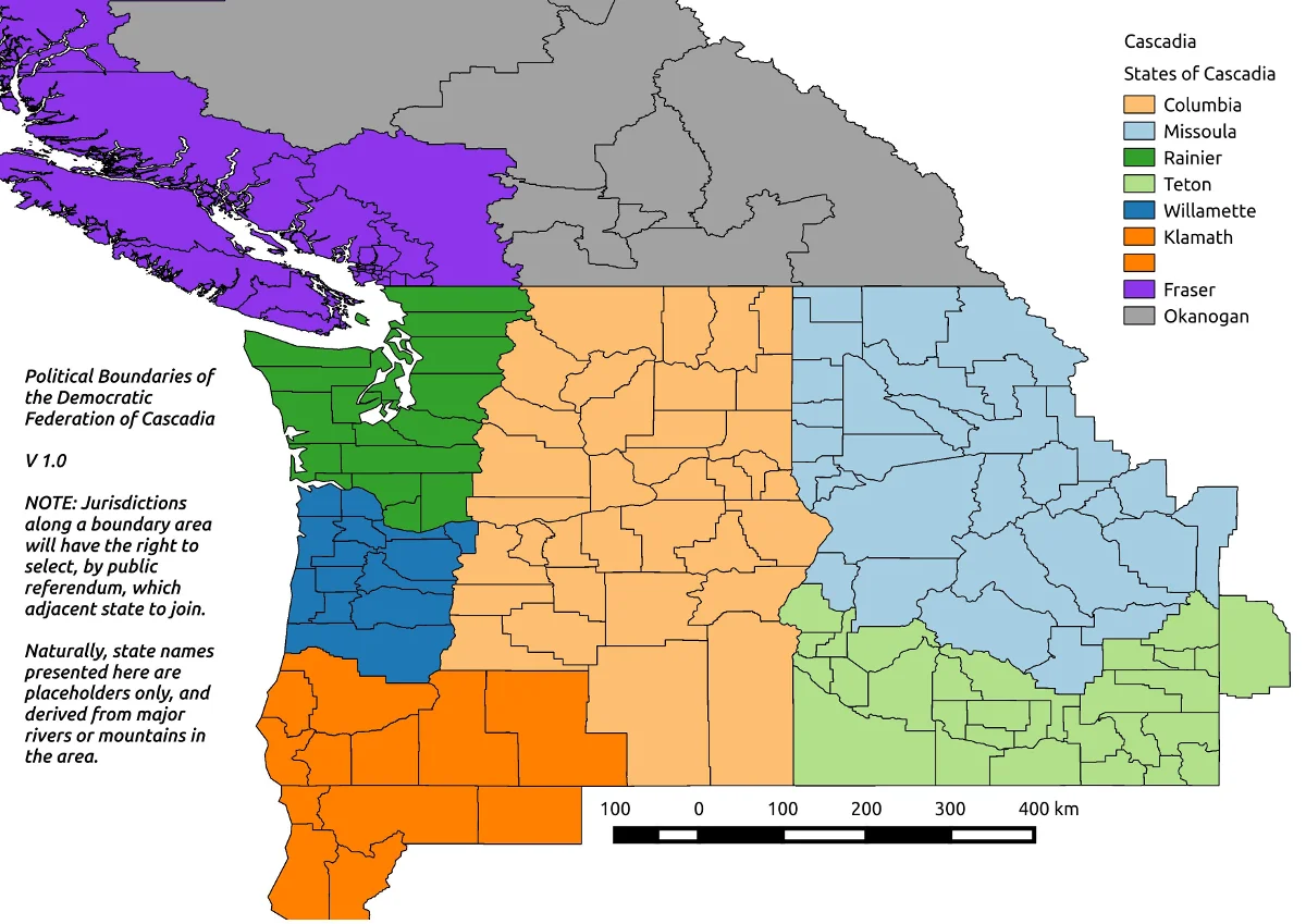  First draft exploration of possible Cascadian areas. 